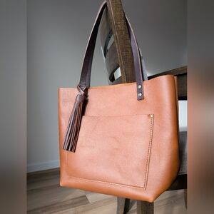 Portland Leather Honey Medium Classic Tote +Bonuses